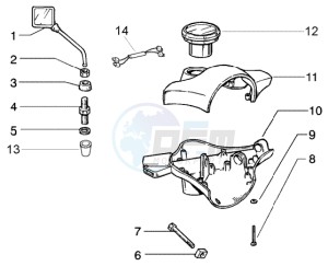 PX 150 E U.S.A. drawing Handlebars-speedometer (kms)