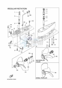 F250DETU drawing PROPELLER-HOUSING-AND-TRANSMISSION-2