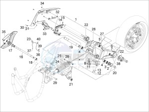 SRV 850 4t 8v e3 drawing Rear suspension - Shock absorbers