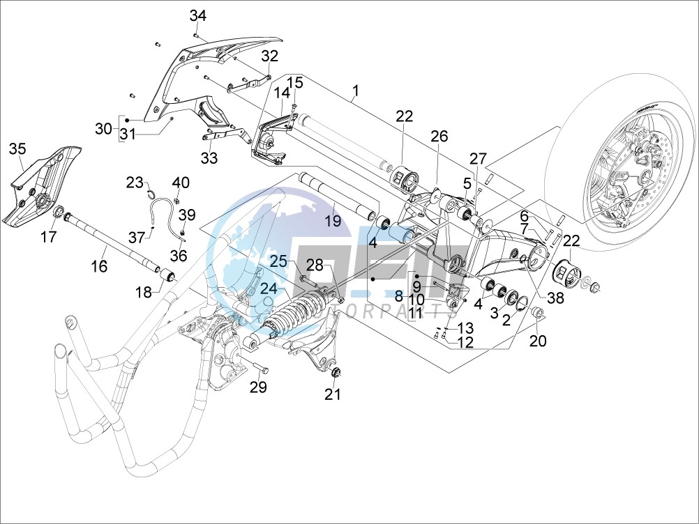 Rear suspension - Shock absorbers