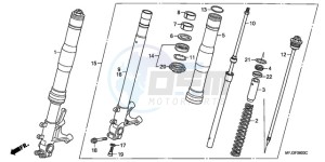 CBR600RR9 BR / MME - (BR / MME) drawing FRONT FORK