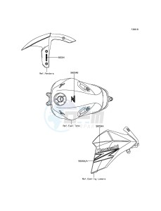 Z800_ABS ZR800DEF UF (UK FA) XX (EU ME A(FRICA) drawing Decals(Green)