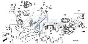 CB600FAA Australia - (U / ABS) drawing FUEL TANK