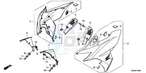 CBF1000FC CBF1000F E drawing FRONT COWL