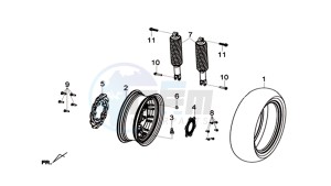 CRUISYM 300 (L8) EU drawing RR. CAST WHEEL