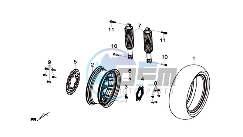 RR. CAST WHEEL