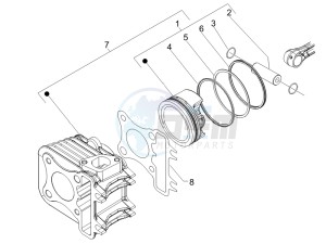 Fly 150 4t e3 drawing Cylinder-piston-wrist pin unit