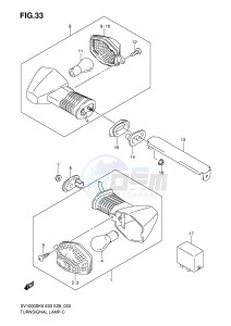 SV1000 (E3-E28) drawing TURNSIGNAL LAMP (SV1000S)