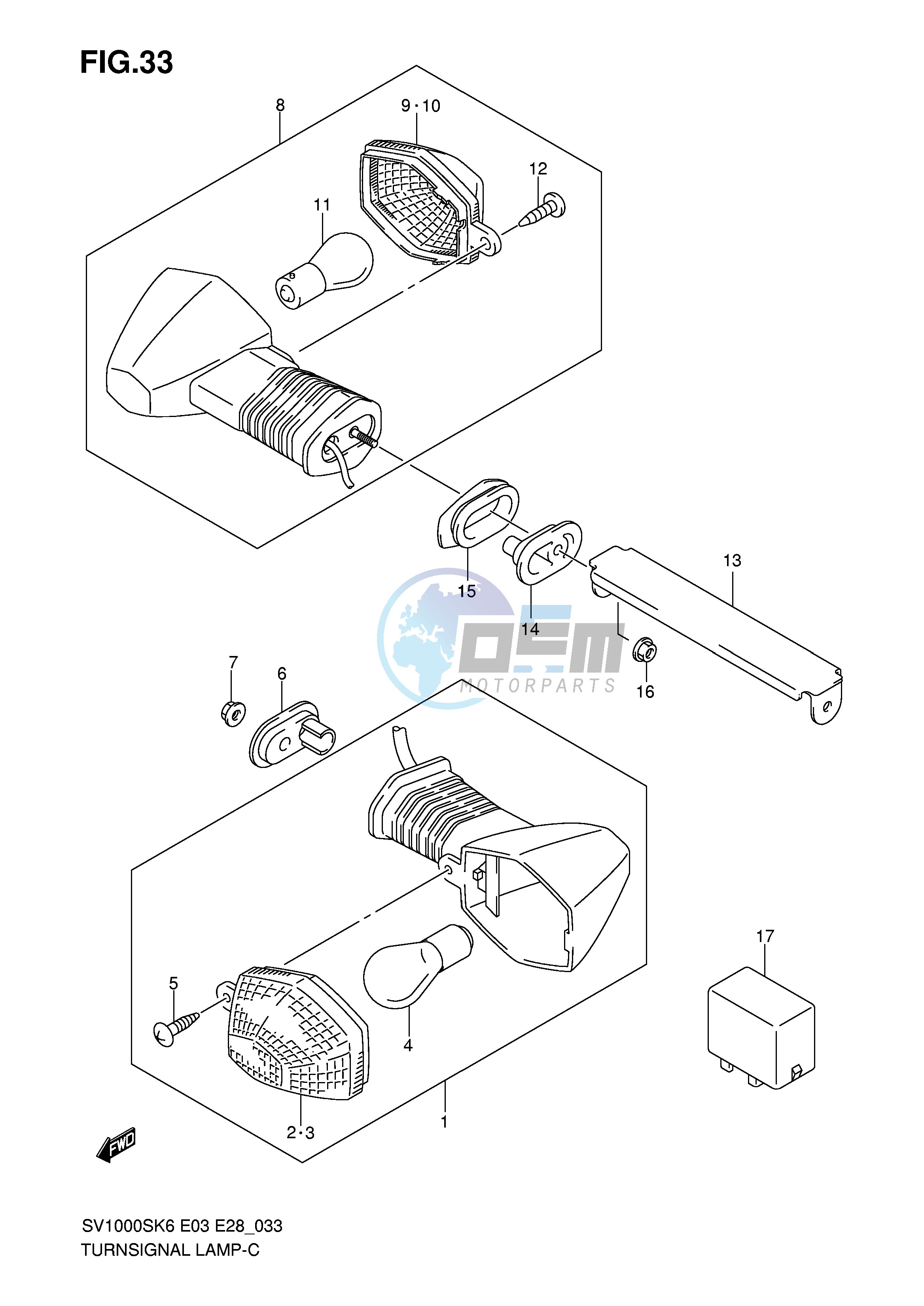 TURNSIGNAL LAMP (SV1000S)