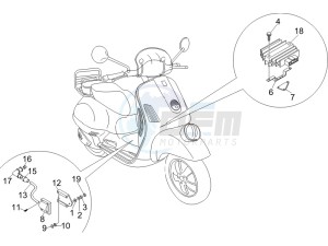 GTV 250 ie drawing Voltage Regulators -ECU - H.T. Coil