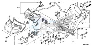 VT750C2BE Shadow - VT750C2B-E UK - (E) drawing TAILLIGHT (VT750C2B/ C2S)