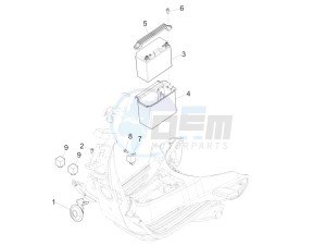 150 4T 3V ie Primavera (APAC, LATAM) (AU, S.A., TH, TN, VT) drawing Remote control switches - Battery - Horn