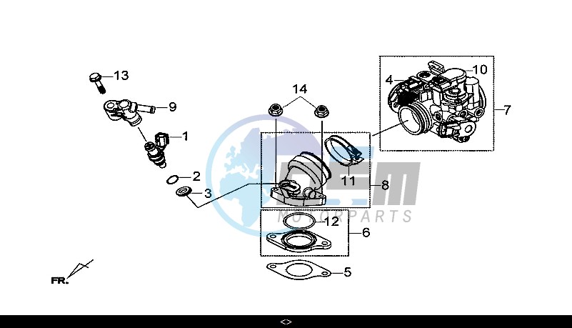 INLET PIPE ASSY / GTS 300I ABS (LN30W9-EU) (L7-M0)