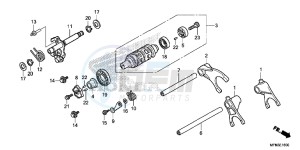 CB1000RD CB1000R UK - (E) drawing GEARSHIFT DRUM