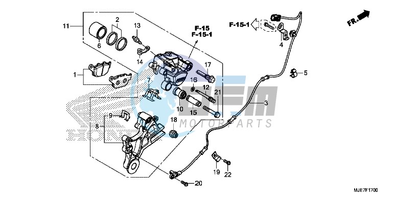 REAR BRAKE CALIPER