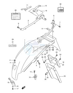 GS500E (E2) drawing REAR FENDER (MODEL V W X)