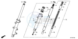 CBR125RC drawing FRONT FORK