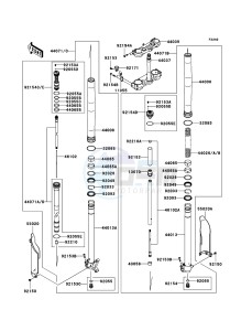 KX250F KX250YCF EU drawing Front Fork