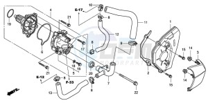 CB600F CB600F drawing WATER PUMP