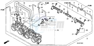 CBF1000FAB drawing THROTTLE BODY