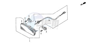 TRX200D FOURTRAX drawing TAILLIGHT