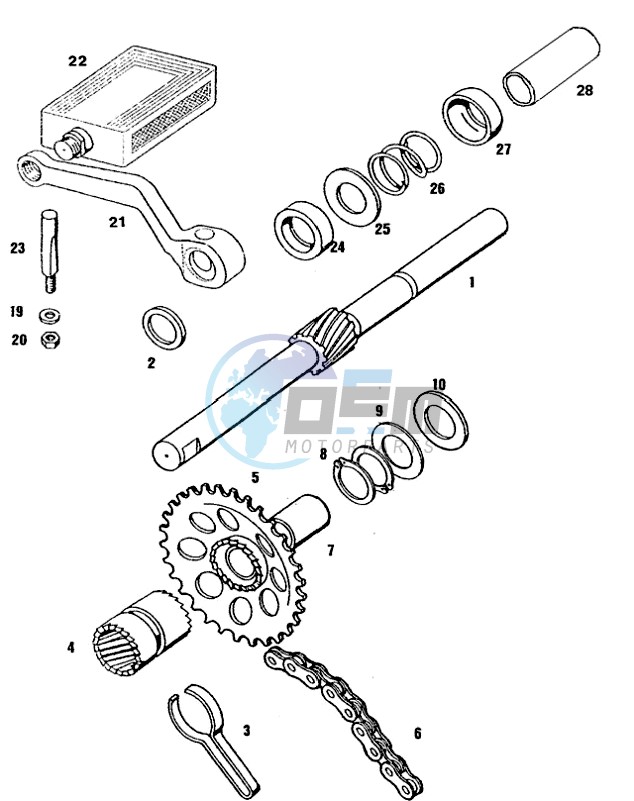 Strarter mechanism pedal