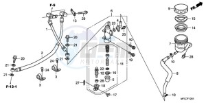 CB600FA39 Europe Direct - (ED / ABS ST 25K) drawing REAR BRAKE MASTER CYLINDER (CB600FA/FA3)