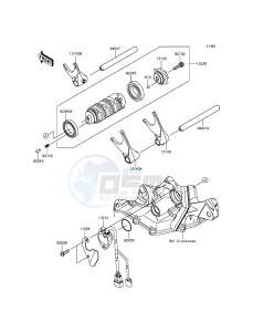 NINJA_ZX-6R_ABS ZX636FFF FR GB XX (EU ME A(FRICA) drawing Gear Change Drum/Shift Fork(s)