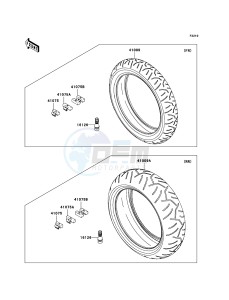 ZZR1400 ZX1400A7F FR GB XX (EU ME A(FRICA) drawing Tires