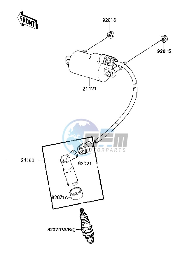 IGNITION COIL -- 84-85 C2_C3- -