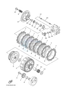 YZ125 (1SRD 1SRE 1SRF 1SRG 1SRG) drawing CLUTCH