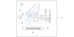 CBR1000RA9 France - (F / ABS CMF MME) drawing HUGGER CANDY ACHILLES BLACK METALLIC