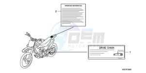 CRF150RB9 Australia - (U) drawing CAUTION LABEL