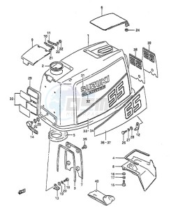 DT 55 drawing Engine Cover (1988)