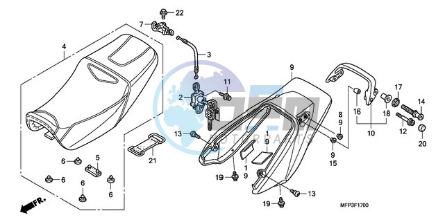 SEAT/REAR COWL