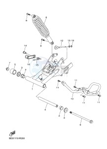 YFM90R YFM09RYXG (BD33) drawing REAR ARM