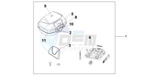 FES150 125 PANTHEON drawing TOP BOX 45L