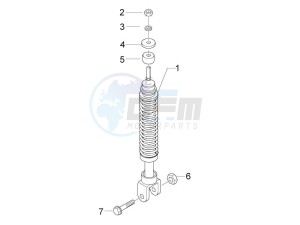 Fly 50 2t drawing Rear suspension - Shock absorbers