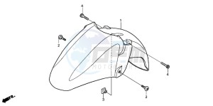 FJS600A SILVER WING drawing FRONT FENDER (FJS6001/2/D3/D4/D5)