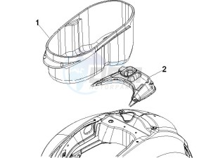 GTV 250 ie drawing Helmet housing - Undersaddle