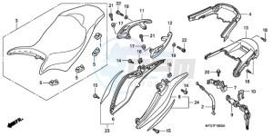 CB600FA39 France - (F / ABS CMF ST) drawing SEAT/REAR COWL