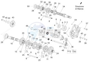 RSV4 1000 Racing Factory L.E. (APAC) (AUS, CP, Ja, MY, NZ, RI, VN) drawing Gear box - Gear assembly