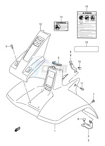 LT50 (P1) drawing FRONT FENDER (MODEL L X Y)