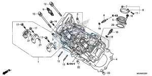 VFR1200XDH 2ED - (2ED) drawing CYLINDER HEAD (FRONT)