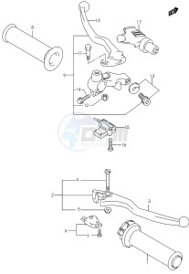 GZ250 (K3) drawing HANDLE LEVER (MODEL K2)