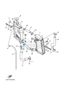 YZ125 (B0VB) drawing RADIATOR & HOSE