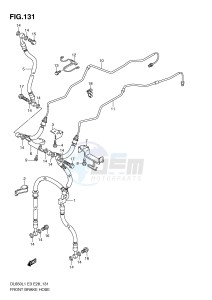 DL650 (E3) V-Strom drawing FRONT BRAKE HOSE (DL650AL1 E3)