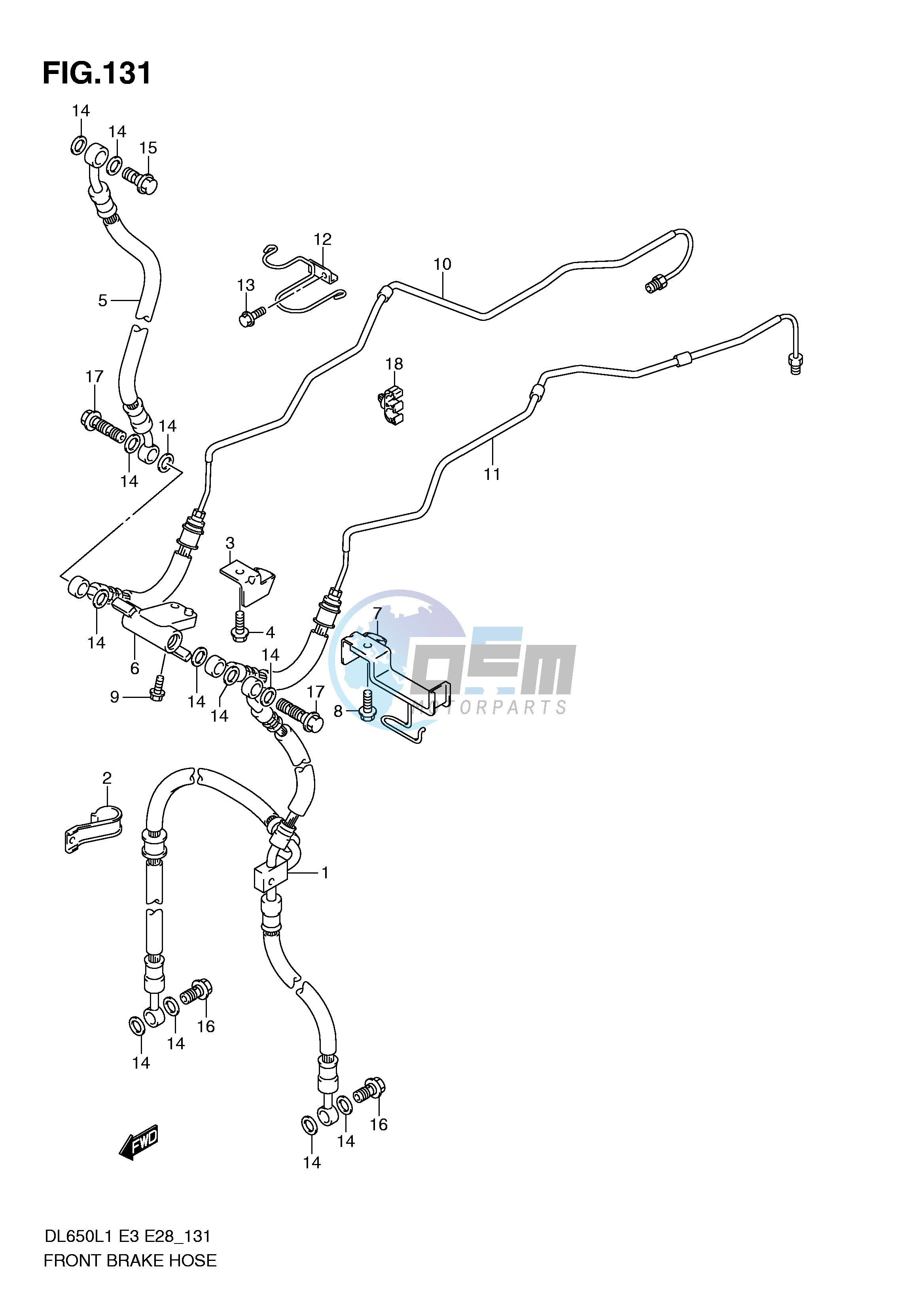 FRONT BRAKE HOSE (DL650AL1 E3)