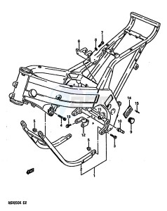 RGV250 1989 drawing FRAME