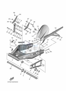 MT-09 MTN890 (B7N7) drawing REAR ARM